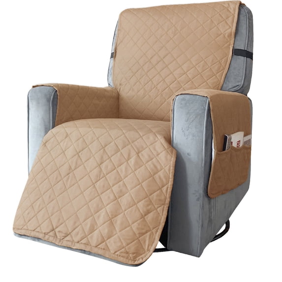 YaChu Waterproof Recliner Chair Covers, Recliner Cover Non-Slip Dog Chair Cover Furniture Protector Washable Slipcover With Pocket, Elastic Straps For Pets, Dogs