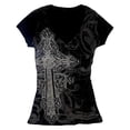 thumbnail image 1 of YaEYa 2000s Tops Y2k Grunge Shirts Emo Clothes Girls Vintage Graphic Tee Y2k 2000s Goth Top Women Mcbling Short Sleeve Streetwear, 1 of 4