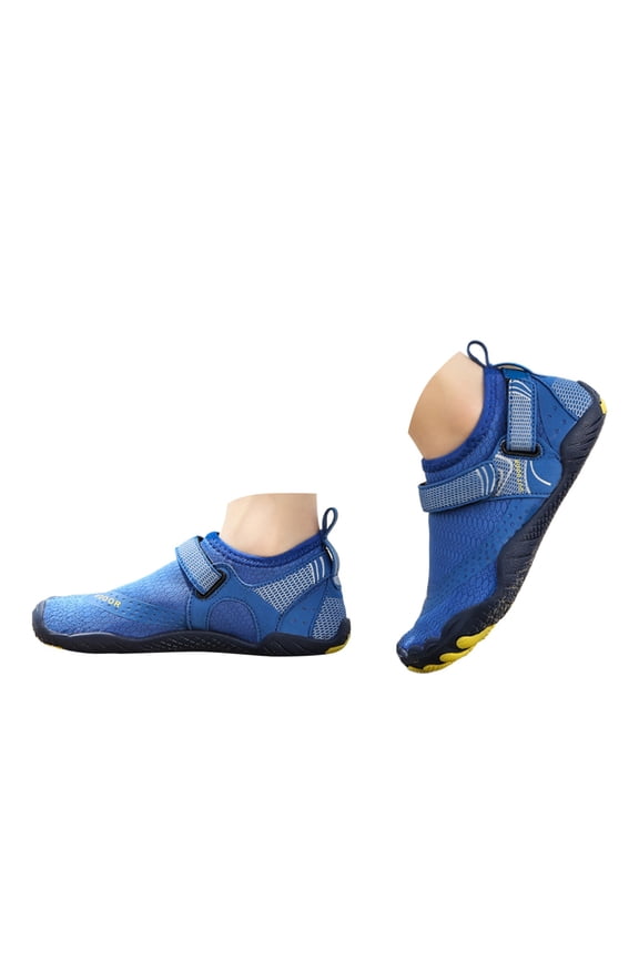 Boys Girls Quick Dry Beach Water Shoes, On Barefoot Aqua Socks, Adjustable Secure Strap, Non Sole for Swimming Surfing Outdoor Activities