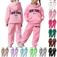 thumbnail image 1 of YaEYa Girl Sets Size 7 Long Sleeve Back To School Outfits Hoodie Pullover Tops and Pants Preppy Preschool Girls' Outfits Fall Kids 2pcs Outfits, 1 of 8