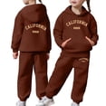 thumbnail image 1 of YaEYa Girls Outfits Long Sleeve Hooded Sweatshirt and Jogger Sweatpants Clothing, 1 of 7