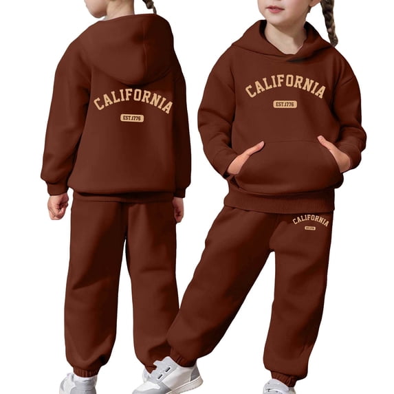YaEYa Girls Outfits Long Sleeve Hooded Sweatshirt and Jogger Sweatpants Clothing