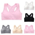 thumbnail image 1 of YaEYa Girls’ Training Bra Breathable Cotton Vest Soft Racerback Training Bralettes Sport Bra Activewear Bra Pack Pink, 1 of 6