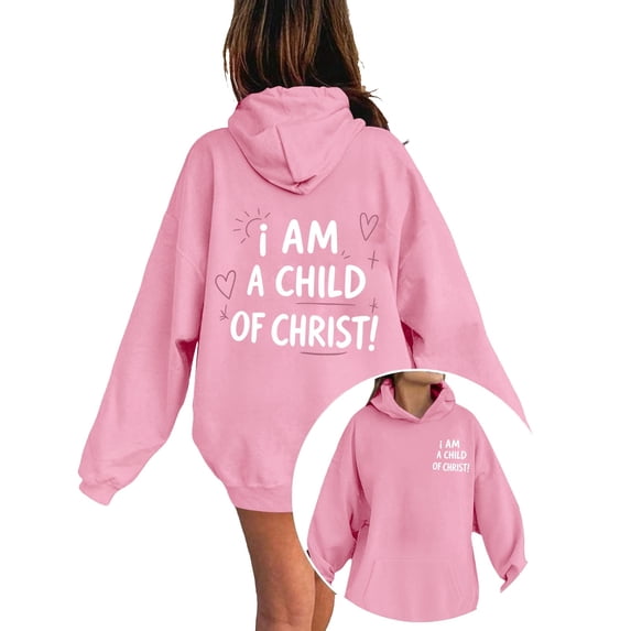 YaEYa I Am A Child Of God Hoodie Girls Back to School Clothes Christian Jesus Hoodies Oversized Preppy Outfits Graphic Sweatshirts, Back to School Clothes