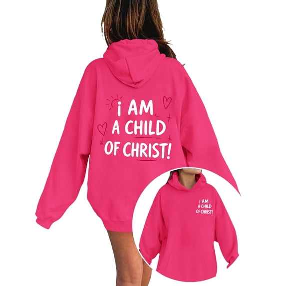 YaEYa I Am A Child Of God Hoodie Girls Back to School Clothes Christian Jesus Hoodies Oversized Preppy Outfits Graphic Sweatshirts, Back to School Clothes
