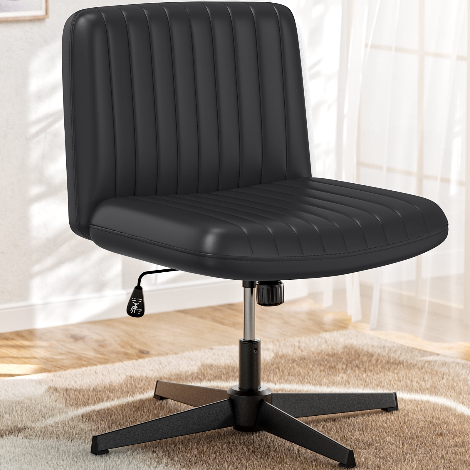 YaFiti Cross Legged Armless Office Chair Swivel, Kuwait Ubuy