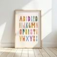 thumbnail image 1 of YaHaku Alphabet Print, Colorful Cute Educational Print, Toddler ABC Reading Poster, Boho Playroom Decor, 1 of 3
