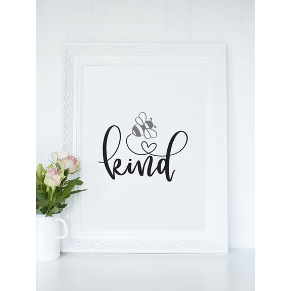 YaHaku Bee Kind Poster: Modern Bumble Bee Wall Art Poster