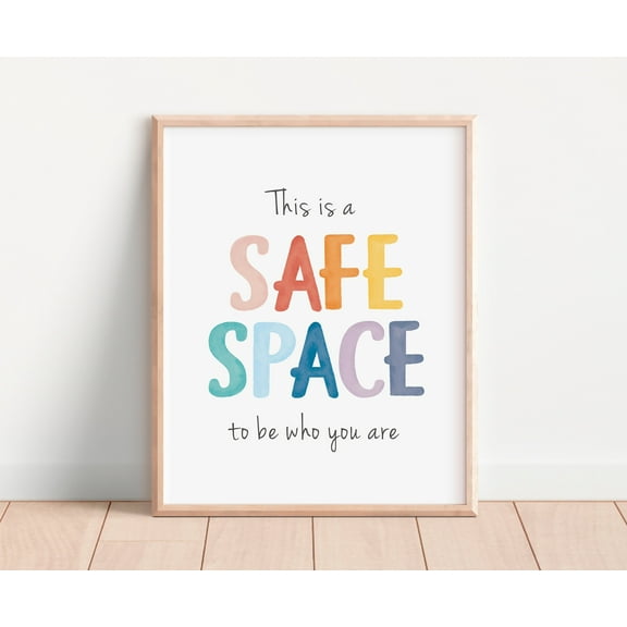 YaHaku Calming Corner Poster, Safe Space Poster, Social Worker Sign, Classroom Decor,