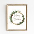 thumbnail image 1 of YaHaku Christmas Home Decor | Merry Christmas Poster | Watercolor Christmas Art | Red, Green, and Gold Holiday Decor, 1 of 3
