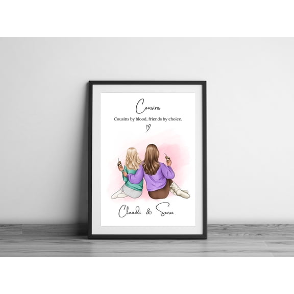 YaHaku Cousin Gift Personalised Gift cousin Custom Birthday gift cousin print gifts for her birthday gift for sister personalized gifts for women