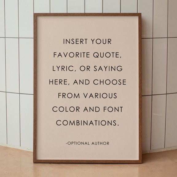 YaHaku Custom Quote Print, Typography Wall Art, Custom Lyric Wall Art, Quote Wall Art Print, Custom Lyric or Phrase Wall Decor, Customized