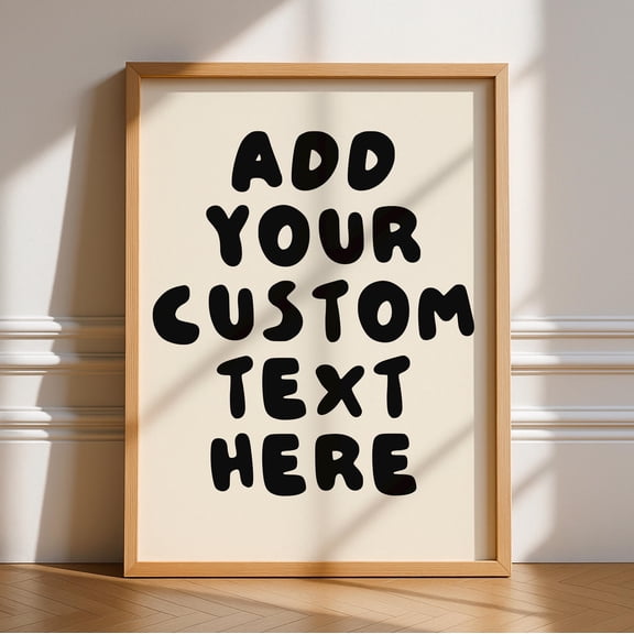 YaHaku Custom Text Print, Bold and Bright Funky Colours, Quotes, Create Your Own, Personalised, Typography, Living Room