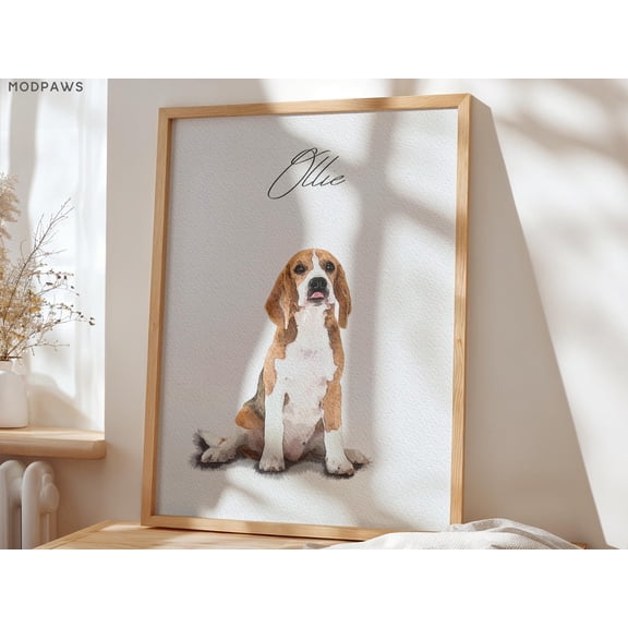 YaHaku Custom Watercolor Portraits Using Pet Photo Personalized Dog Portraits Cat Portraits Custom Pet Memorial Art Dog Portraits Picture