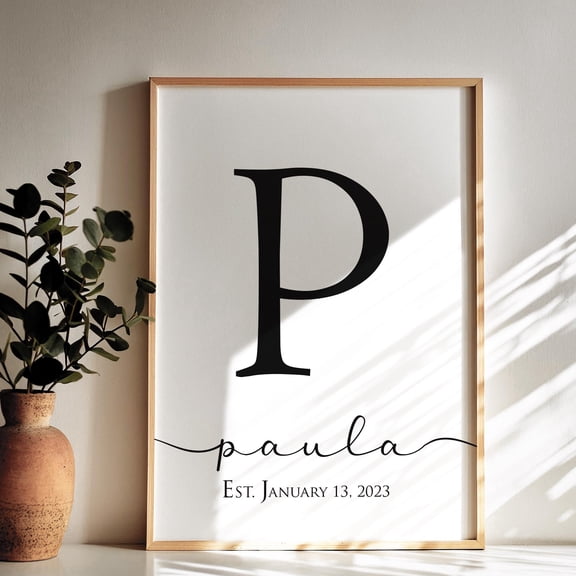 YaHaku Family Name Wall Print Gift, Gift for Family, Family Print, Wall Décor, Custom Name, Home Decor, Wall Decor, Home Gift, Initial Name Print