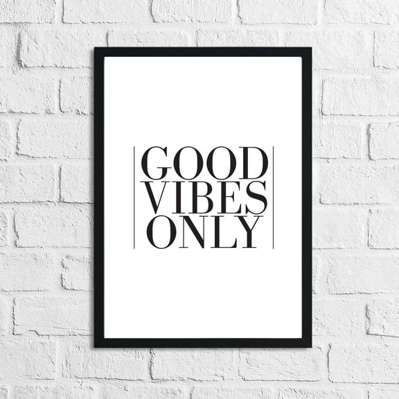 YaHaku Good Vibes Only Home Simple Home Modern Wall Art Poster Poster