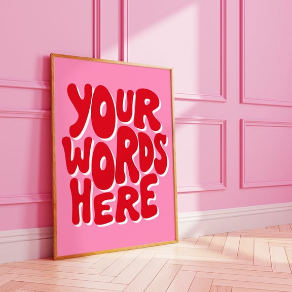 YaHaku Groovy custom quote | personalised wall print | customised art | typography