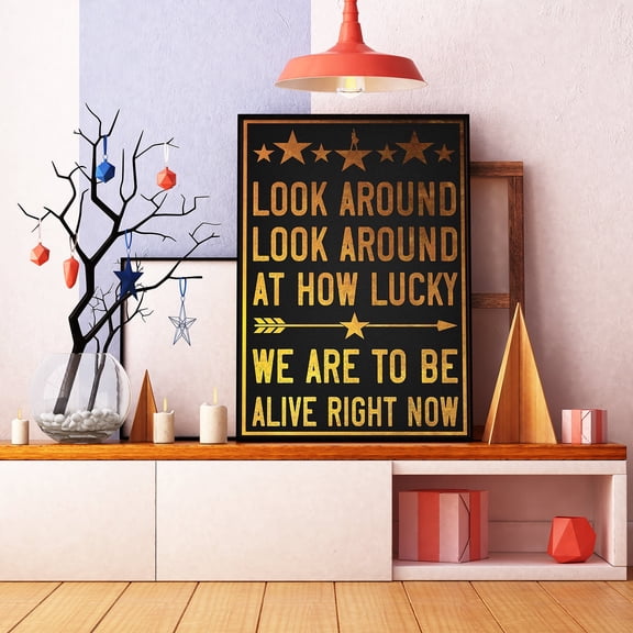 YaHaku Hamilton Quote Poster, Hamilton Musical Poster, Hamilton Broadway Poster, Look Around How Lucky We Are To Be Alive Right Now Poster