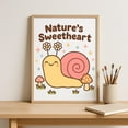 thumbnail image 1 of YaHaku Nature’s Sweetheart Wall Art | Cute Kawaii Snail Print with Flowers and Mushrooms | Whimsical Animal Decor for or Nursery, 1 of 3