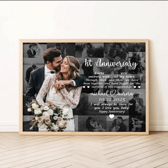 YaHaku Personalized 1 Year Anniversary Gift for Husband, Custom Anniversary Gifts for Boyfriend, One Year Anniversary Gifts For Girlfriend
