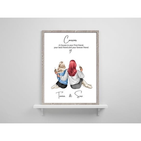 YaHaku Personalized Cousin Gift for her custom cousin birthday gift cousin print gifts for her birthday gift for cousin personalized gift for girls