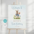 thumbnail image 1 of YaHaku Peter Rabbit First Birthday Welcome Sign, Editable 1st Birthday Welcome Poster, Peter Rabbit Decor, Bunny 1st Birthday Welcome Sign, 1 of 3