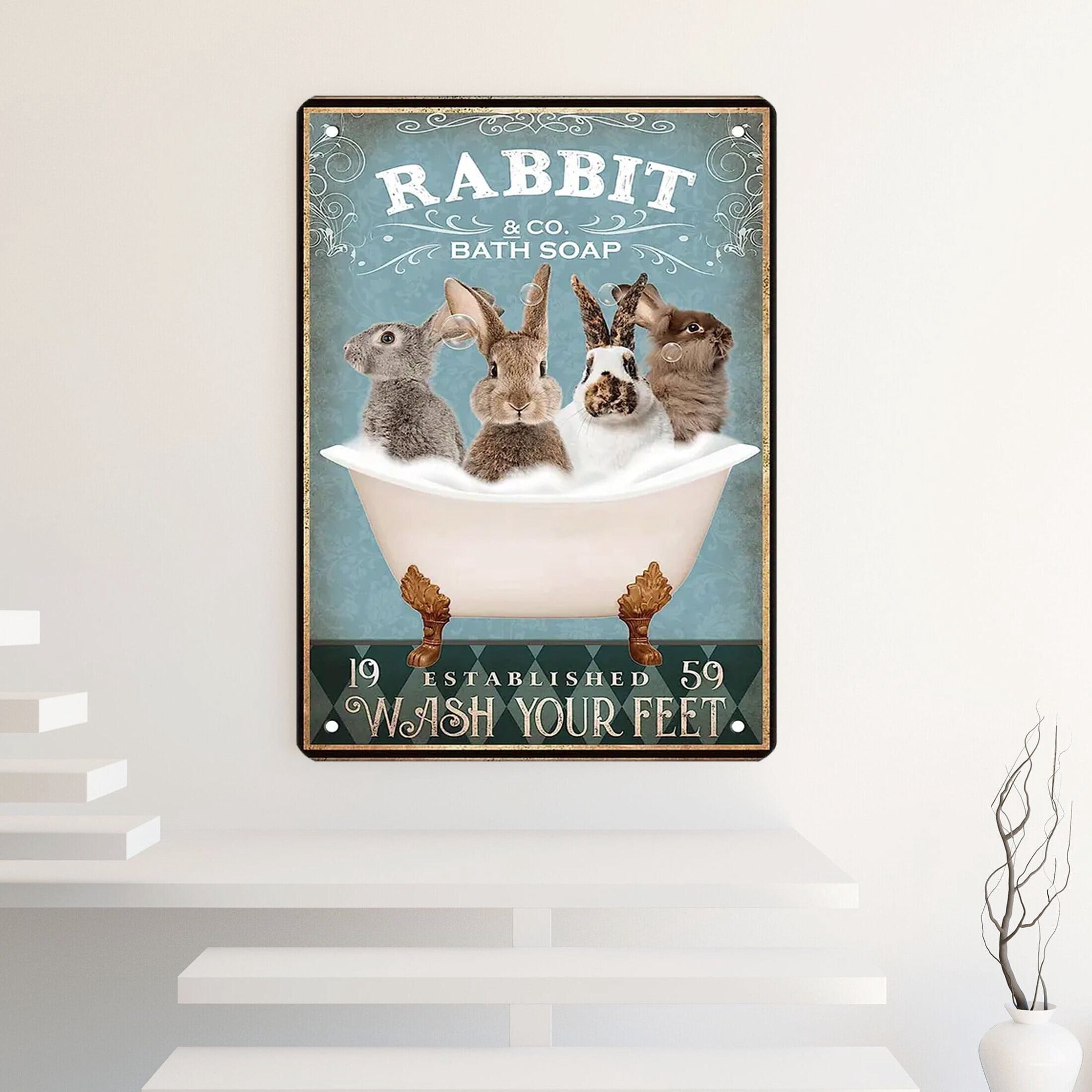 Deviantart Rabbit Bath YaHaku Unframed Rabbit Co Bath Soap Bathroom Poster, Rabbit Bathroom ...