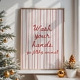 thumbnail image 1 of YaHaku Wash Your Hands Ya Filthy Animal , Striped Christmas Wall Art, Funny Toilet Poster for Christmas Bathroom Decor,, 1 of 3
