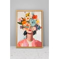 thumbnail image 1 of YaHaku Woman with Flowers Poster: Abstract Fashion Wall Art, 1 of 3
