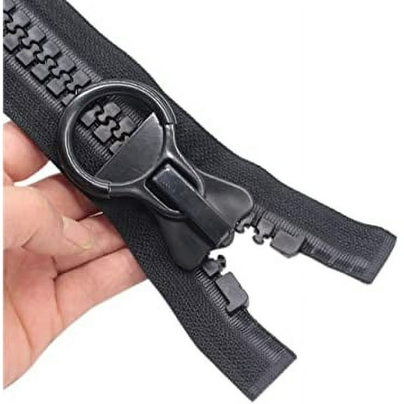 YaHoGa 200cm #20 Super Large Separating Giant Plastic Zippers for Sewing Tents Coats Overcoats Down Jackets Boat Cover Canvas Heavy Duty Huge Resin Vislon Zippers (78" Black)