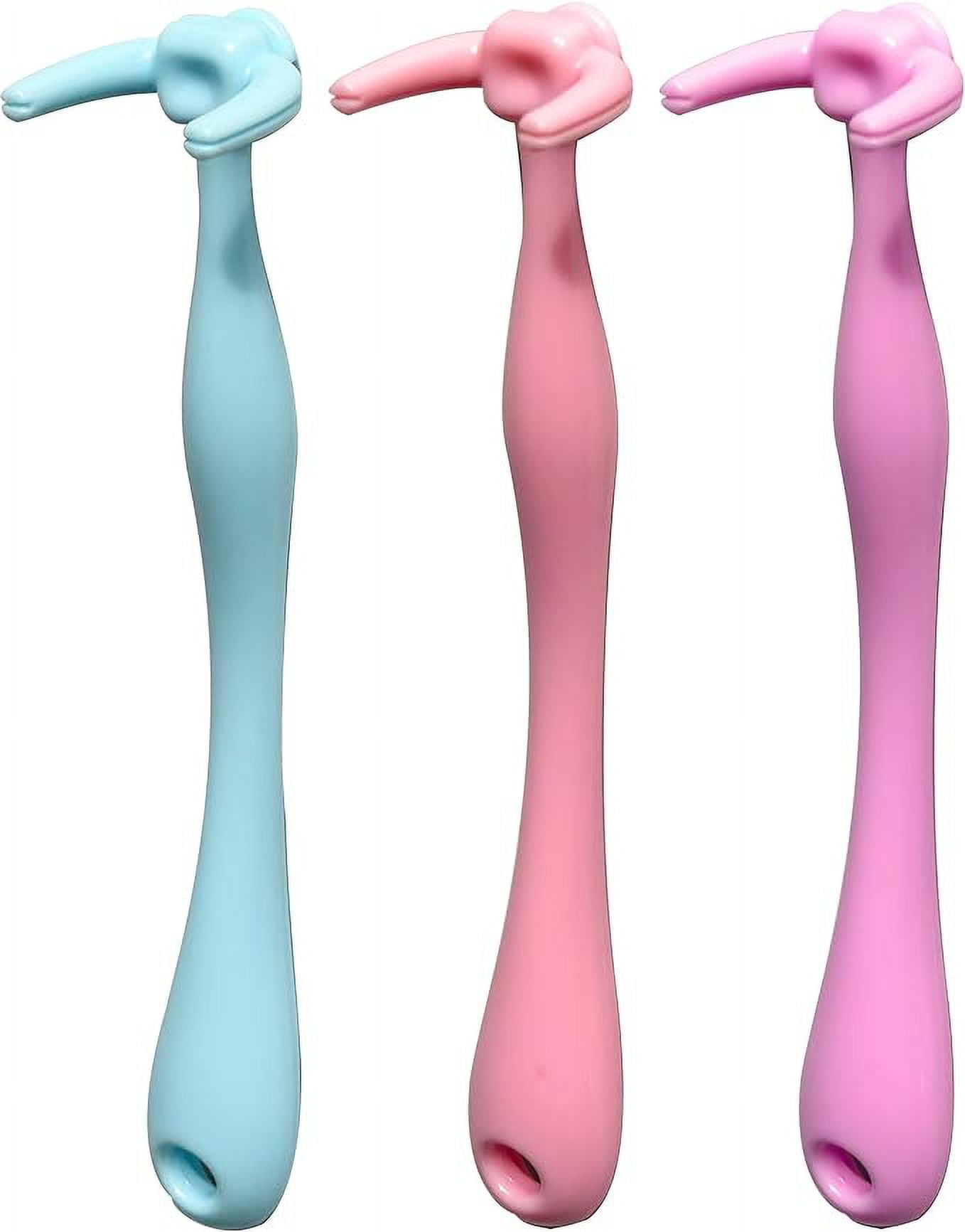 YaPoola Colorful Design Dental Floss Handle 3 Counts for Adults and Kids Teeth Cleaning Interdental Brush Unflavored Floss Picks floas Holder Reusable Flosser