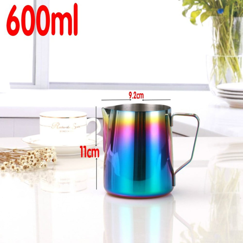 YaSaLy Stainless Steel Motta Milk Jug Frother Latte Cup Milk Pitcher Creamer 350 600ml