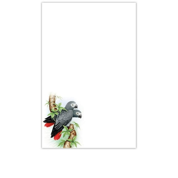 YaYstationery Notepads - Memo Pads - Scratch Pads - Writing Pads - Illustrated Notepads - 5.5 x 8.5 inches - Thick Premium Paper - Printed Notepad - African Grey