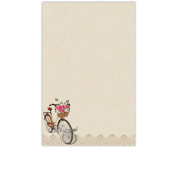 YaYstationery Notepads - Memo Pads - Scratch Pads - Writing Pads - Illustrated Notepads - 5.5 x 8.5 inches - Thick Premium Paper - Printed Notepad - Bicycle