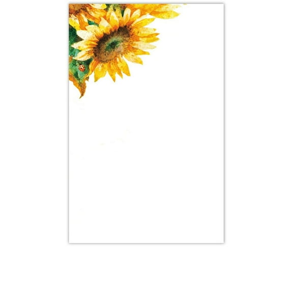 YaYstationery Notepads - Memo Pads - Scratch Pads - Writing Pads - Illustrated Notepads - 5.5 x 8.5 inches - Thick Premium Paper - Printed Notepad - Sunflower