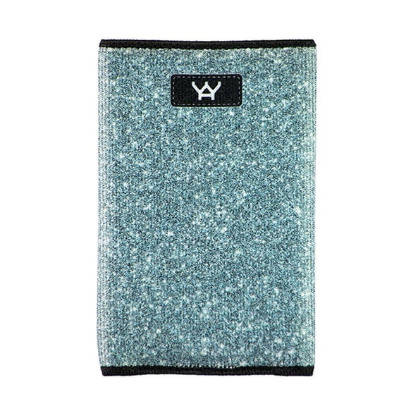 YaYwallet Credit Card Holder, Slim Wallet, Silver Glitter