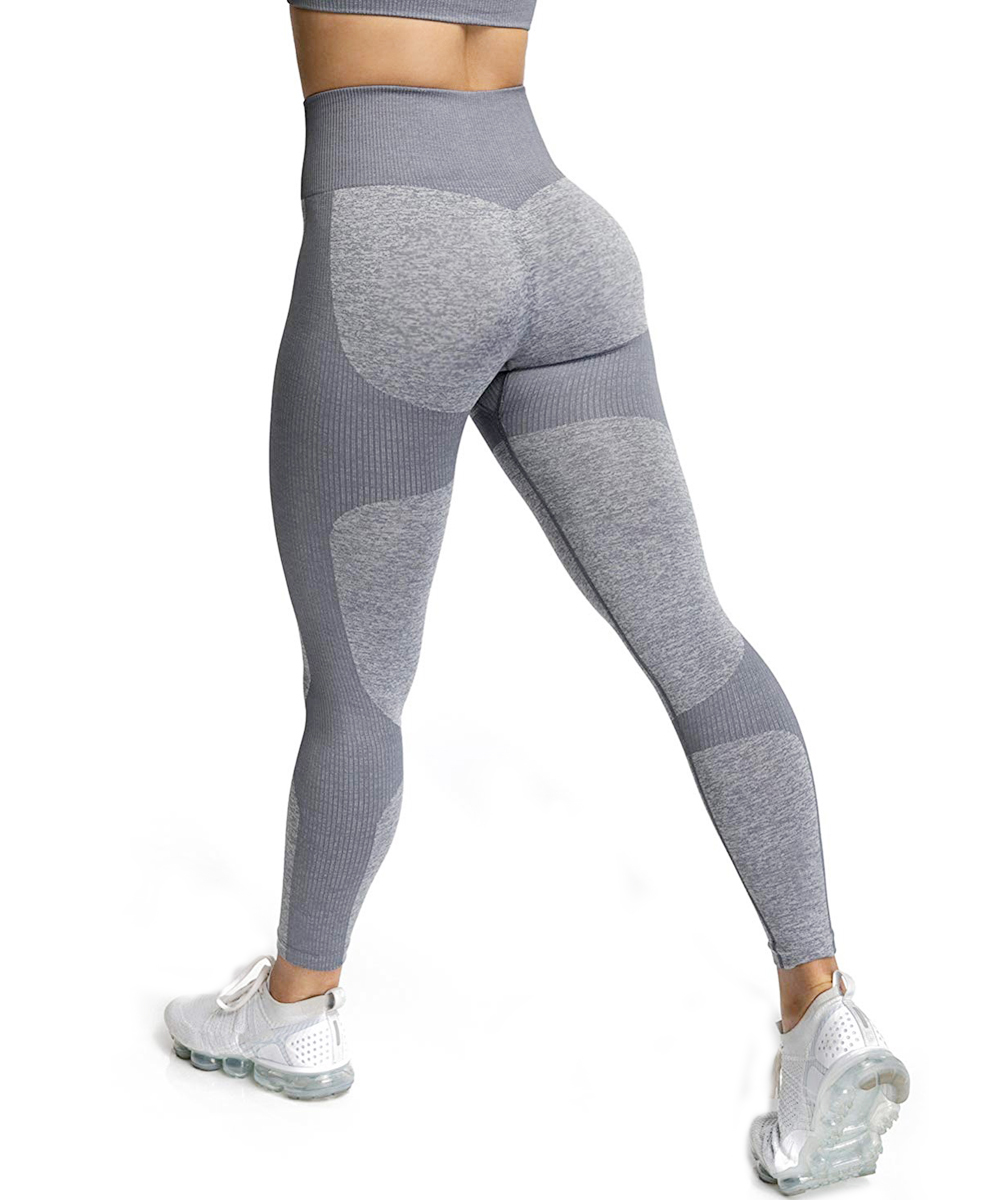 Yaavii Women's Seamless High Waist Yoga Pants Elastic Running Gym Workout Yoga Leggings - image 1 of 5