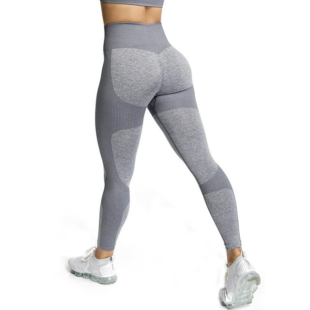 Yaavii Women's Seamless High Waist Yoga Pants Elastic Running Gym Workout Yoga Leggings