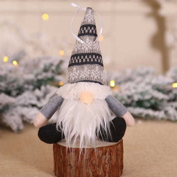 Yaayu 1PC Wooden Christmas Ornament Santa Claus and Snowman Hanging Tree Decoration, Mini Holiday Tree Decor Gift Set for Indoor, Multi-Color