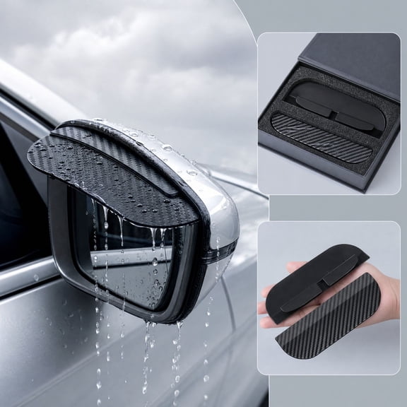 Yaayu Car Rearview Mirror Sunshade and Rain Shield, Clip-On Plastic Mirror Cover Visor, Universal Side Mirror Rain Guard for Most Cars, 1 Pc
