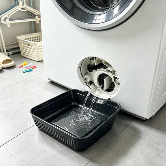 Yaayu Plastic Washing Machine Drip Pan, Overflow Catch Tray, Floor Protector for Laundry Room, Black