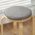 thumbnail image 1 of Yaayu Round Stool Cushion, 11.8in Faux Fur Foam, Thickened Non-Slip Chair Pad for Solid Wood Dining Office, Gray, 1 of 6