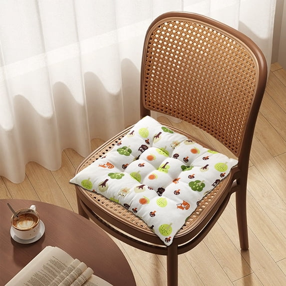 Yaayu Thickened Chair Cushion, 15.7x15.7in Breathable Polyester, All-Season Seat Pad for Office Student Stool, Multicolor C