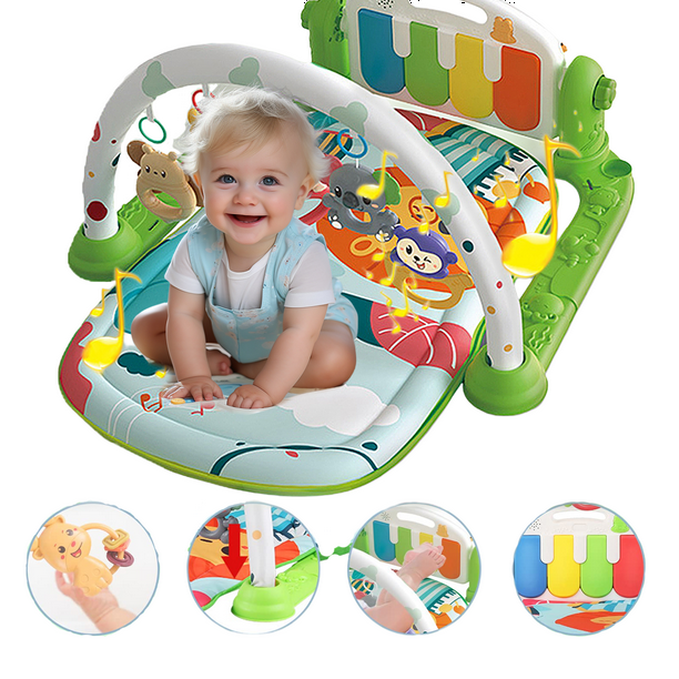 Yabanana Baby Play Gym Mats, Baby Gym Activity Mat with Kick and Play ...