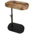 thumbnail image 1 of Yabanana C Shaped Side Table End Table, 360° Swivel and Adjustable Height Side Table Sofa Table for Couch (Brown), 1 of 6