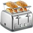 thumbnail image 1 of Yabano Toaster 4 Slice, Extra Wide Slots, Stainless Steel with High Lift Lever, 1 of 9