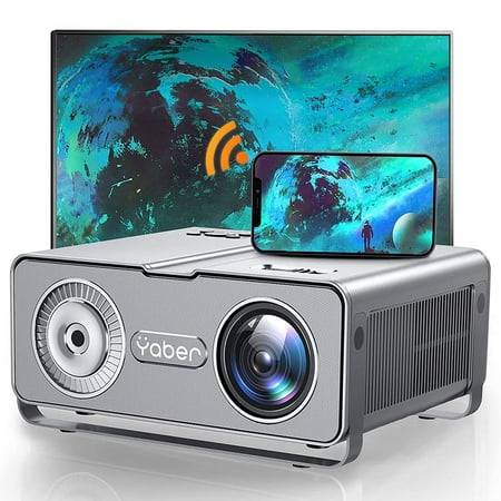 Yaber - Buffalo Pro U10 Native 1080P Entertainment LCD Projector with Bidirectional Bluetooth - Gray