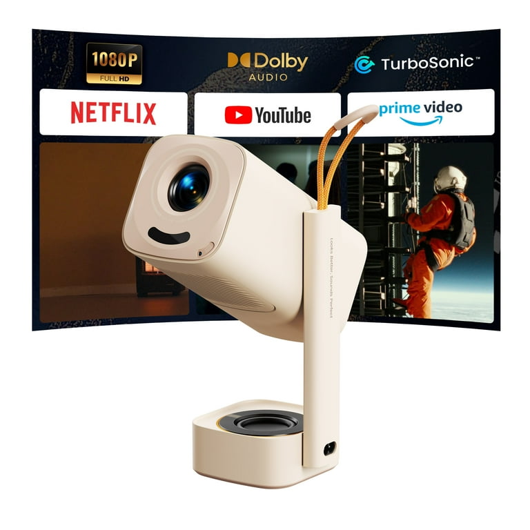 Yaber T1 Pro Smart Projector, WiFi6 and Bluetooth, Built-in