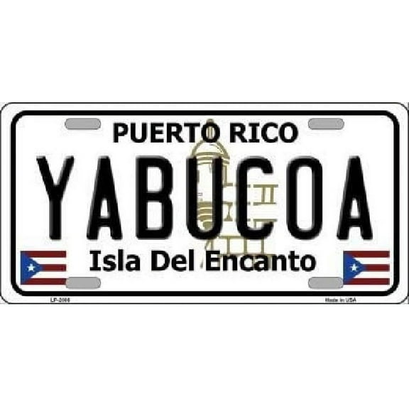 Yabucoa Puerto Rico License Plate Sign