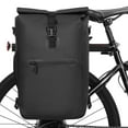 thumbnail image 1 of Yabuy 3-in-1 Waterproof Bike Pannier Rear Rack Bag Backpack Shoulder Bag Cycling Commuting Bag Pack with Laptop Compartment, 1 of 7